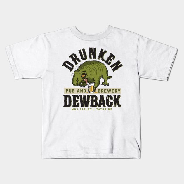 The Drunken Dewback Kids T-Shirt by MindsparkCreative